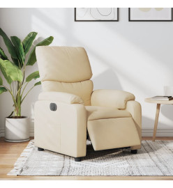 Fauteuil inclinable électrique Crème Tissu