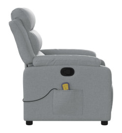 Fauteuil de massage inclinable Gris clair Tissu