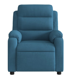 Fauteuil inclinable bleu velours