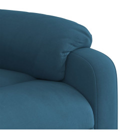 Fauteuil inclinable bleu velours