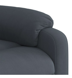 Fauteuil inclinable électrique Gris foncé Velours