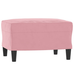 Fauteuil avec repose-pied Rose 60 cm Velours