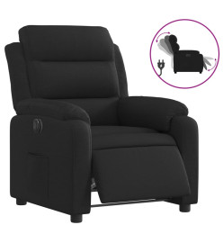 Fauteuil inclinable électrique Noir Tissu