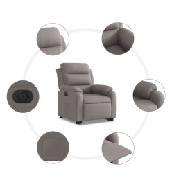 Fauteuil inclinable électrique taupe tissu