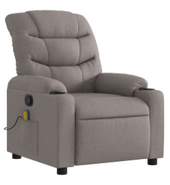 Fauteuil de massage inclinable Taupe Tissu