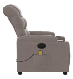 Fauteuil de massage inclinable Taupe Tissu