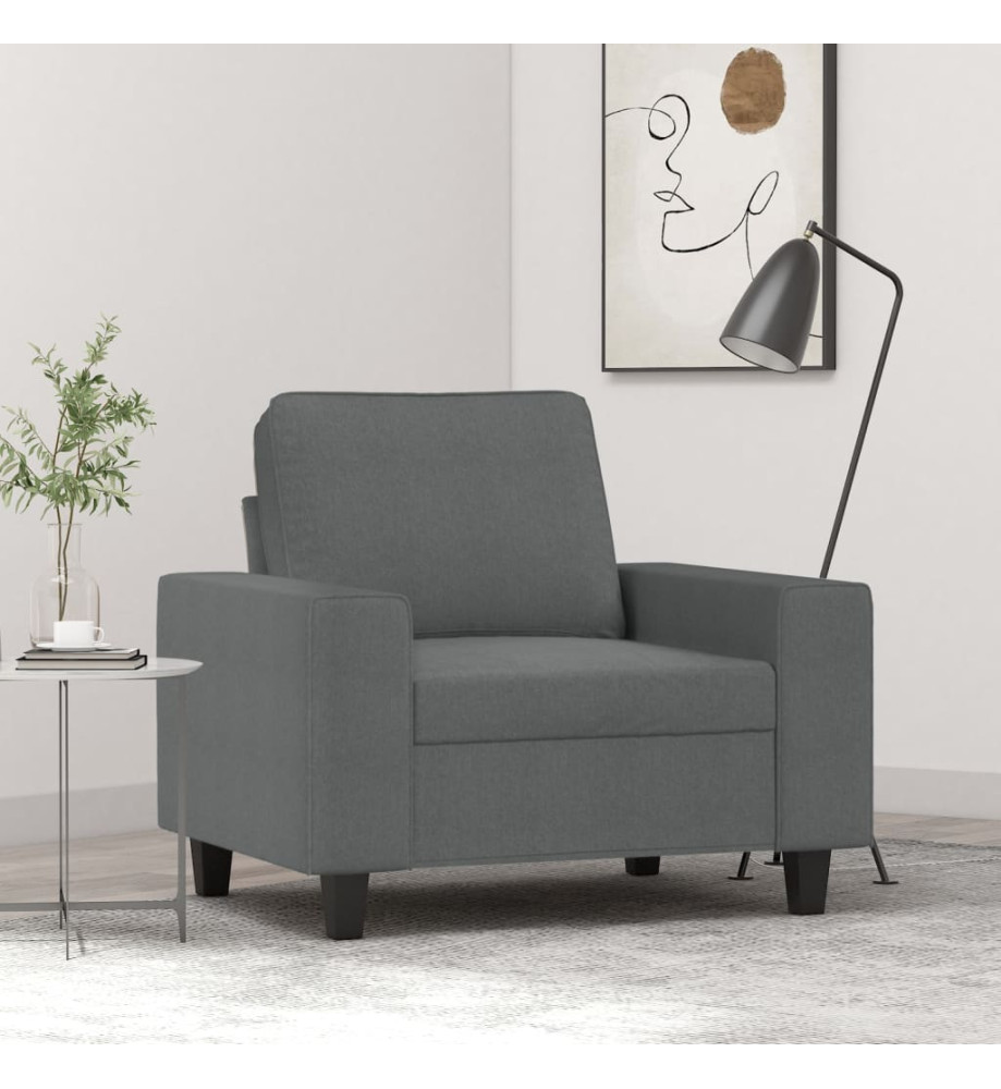 Fauteuil Gris foncé 60 cm Tissu