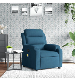 Fauteuil inclinable de massage bleu velours