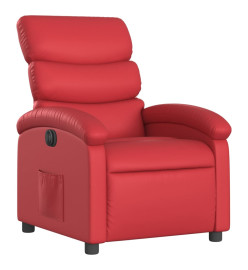 Fauteuil inclinable électrique Rouge Similicuir