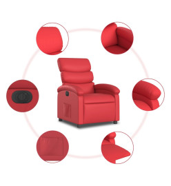 Fauteuil inclinable électrique Rouge Similicuir