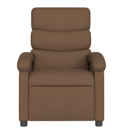 Fauteuil inclinable de massage électrique marron tissu