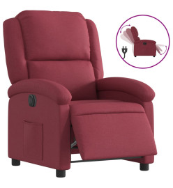 Fauteuil inclinable électrique Rouge bordeaux Tissu