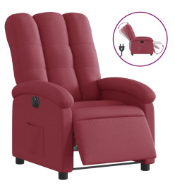 Fauteuil inclinable électrique Rouge bordeaux Tissu