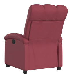 Fauteuil inclinable électrique Rouge bordeaux Tissu