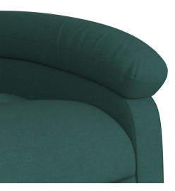 Fauteuil de massage inclinable électrique Vert foncé Tissu