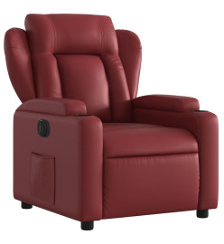 Fauteuil inclinable électrique Rouge bordeaux Similicuir