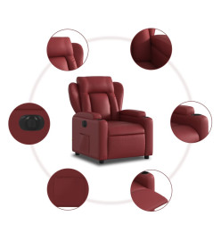 Fauteuil inclinable électrique Rouge bordeaux Similicuir