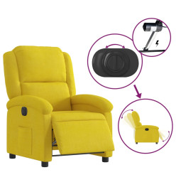 Fauteuil inclinable électrique jaune velours