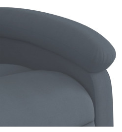 Fauteuil inclinable électrique Gris foncé Velours