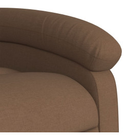 Fauteuil inclinable de massage électrique marron tissu