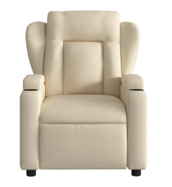 Fauteuil inclinable électrique Crème Tissu