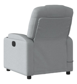 Fauteuil de massage inclinable électrique gris clair tissu