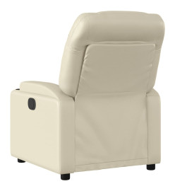 Fauteuil inclinable électrique Crème Similicuir