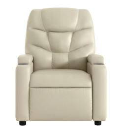 Fauteuil inclinable électrique Crème Similicuir