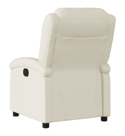 Fauteuil inclinable électrique Crème Similicuir