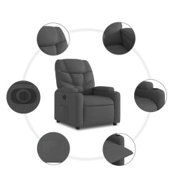 Fauteuil inclinable électrique Noir Tissu