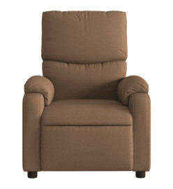 Fauteuil inclinable électrique Marron Tissu