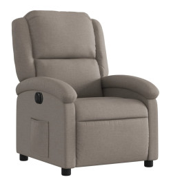 Fauteuil inclinable électrique Taupe Tissu