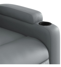 Fauteuil inclinable électrique Gris Similicuir