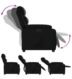 Fauteuil inclinable électrique Noir Similicuir