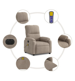 Fauteuil inclinable de massage électrique taupe