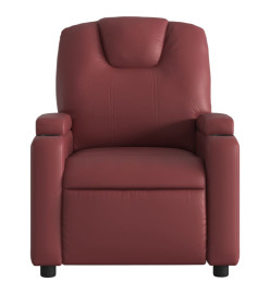 Fauteuil de massage inclinable électrique rouge bordeaux