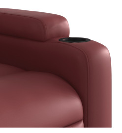 Fauteuil de massage inclinable électrique rouge bordeaux