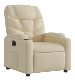 Fauteuil inclinable électrique Crème Tissu