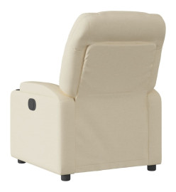 Fauteuil inclinable électrique Crème Tissu