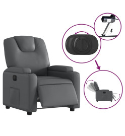 Fauteuil inclinable électrique Gris Similicuir