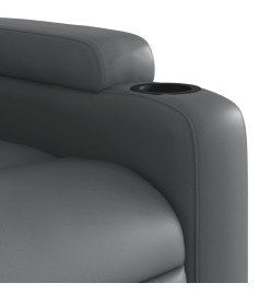 Fauteuil inclinable électrique Gris Similicuir