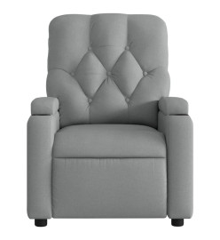 Fauteuil de massage inclinable électrique gris clair tissu