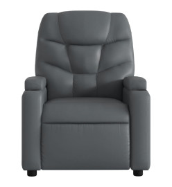 Fauteuil inclinable électrique Gris Similicuir