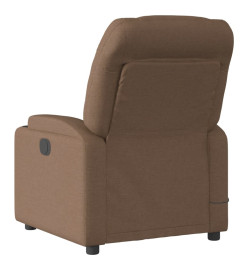 Fauteuil inclinable de massage électrique marron tissu