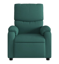 Fauteuil inclinable électrique Vert foncé Tissu