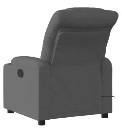 Fauteuil inclinable de massage électrique gris foncé tissu