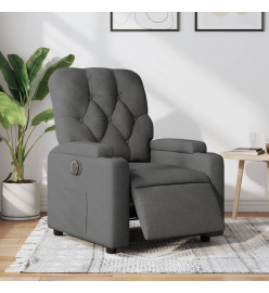 Fauteuil inclinable électrique Gris foncé Tissu