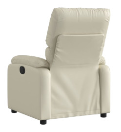 Fauteuil inclinable électrique Crème Similicuir