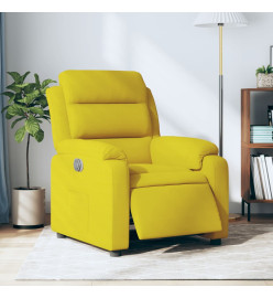 Fauteuil inclinable électrique jaune velours