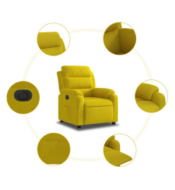 Fauteuil inclinable électrique jaune velours